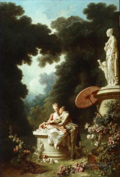 ジャン・オノレ・フラゴナール Painting - 愛の告白 ロココ快楽主義エロティシズム ジャン・オノレ・フラゴナール